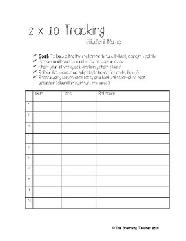 Preview of 2 x 10 Relationship Builder Tracking Sheet
