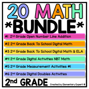 Preview of 2nd Grade Math Digital Math Centers OA, NBT, MD Standards