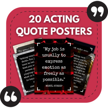 Preview of 20 Acting Posters | Drama Studio Decor | Performance Bulletin Boards