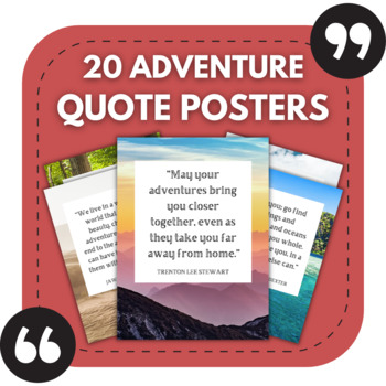 Preview of 20 Adventure Bulletin Board Posters | Middle & High School Classroom Decor