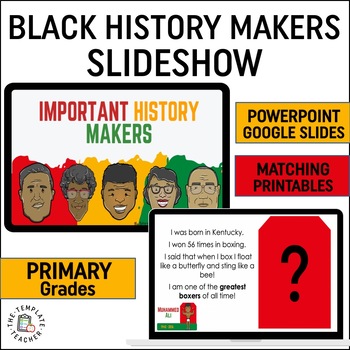 Preview of Black History Makers Slides & Activities Digital Resource for Primary Grades