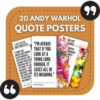 Preview of 20 Andy Warhol Posters | Art Bulletin Boards | Art Classroom Decor