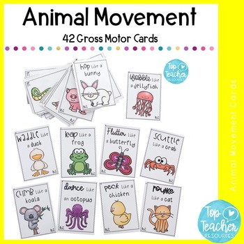 20 Animal movement cards by Top Teacher | Teachers Pay Teachers