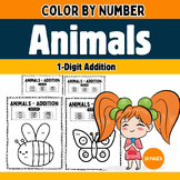 20 Animals Color by Code | Number Addition to 10