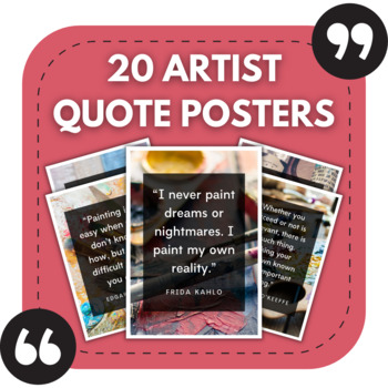 Preview of 20 Artist Posters | Art Classroom Decor | Creative Bulletin Board