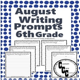 20 August Writing Prompts for 6th Grade