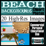 20 BEACH Photos High Resolution Commercial Clip Art Photographs