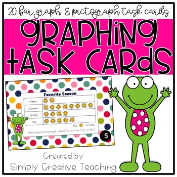 Preview of Bar Graph & Pictograph Task Cards