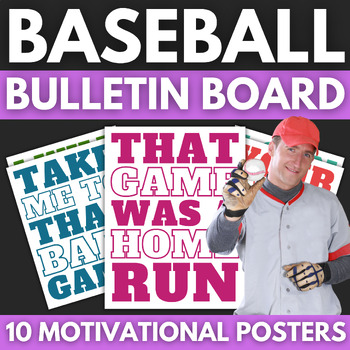 Preview of 10 Baseball Bulletin Board Posters | Sports & Physical Education Decor