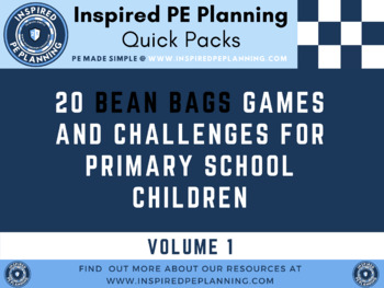 20 Bean Bag Games by Inspired PE Planning TPT