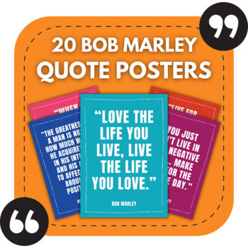 Preview of 20 Bob Marley Posters for High School Bulletin Boards | Uplifting Messages