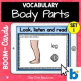 20 Body Parts Vocabulary Words with Boom™ Cards: Look, Lis