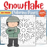 20 + Bonus Snowflake Winter Coloring Pages Sheets - Decemb