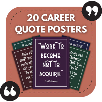 Preview of 20 Career Bulletin Board Posters | Middle & High School Classroom Decor