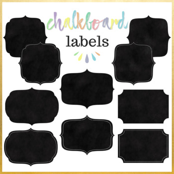 Chalkboard Labels With And Without Borders