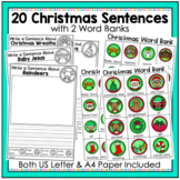 Christmas Writing Activity - Simple Christmas Sentence Sta
