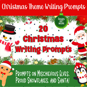 Preview of Christmas Writing Prompts | Middle School or High School