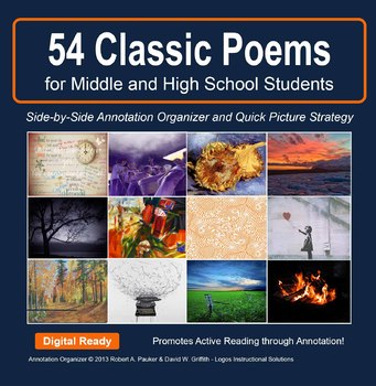 Preview of POETRY BUNDLE: 54 Classic Poems w/Annotation Organizer & Quick Picture Strategy