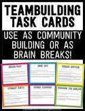 Back to School - Teambuilding Task Cards