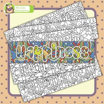 Preview of 20 Doodle Coloring Bookmarks to Print - Color your Own Bookmarks