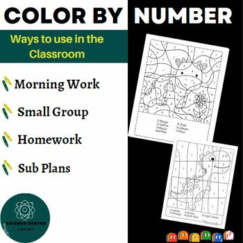 Preview of 20 Coloring Pages by Numbers Activities for Kindergarten | Kids Worksheets