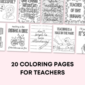 Preview of 20 Coloring Pages (for teachers)