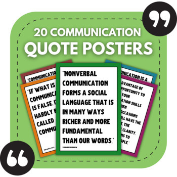 Preview of 20 Communication Posters | Quotes for Middle & High School Bulletin Boards