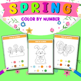 20 Cute Spring Color by Number Pages , Worksheets for Pres