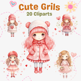 20 Cute girl cliparts