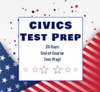 Preview of 20-Day Civics Test Prep! US History and Government EOC No Prep Test Prep!