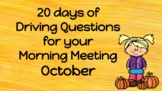 20 Days of Driving Questions for October