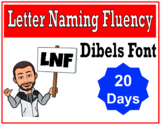20 Days of Letter Naming Fluency Practice with Dibels Font