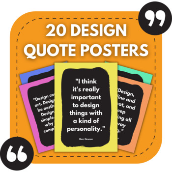 Preview of 20 Design Posters | Quotes for Creative High School Bulletin Boards