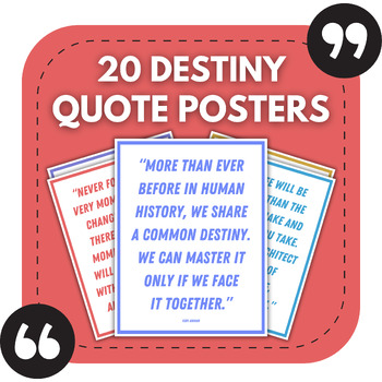 Preview of 20 Destiny Bulletin Board Posters | Growth Mindset Classroom Decor