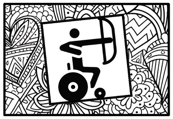 Preview of 20 Disability Awareness Para Olympics Zentangle Coloring Pages, Disability Aw