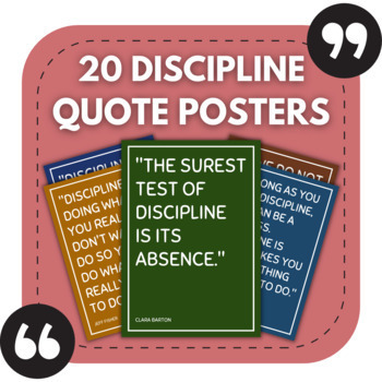 Preview of 20 Discipline Bulletin Board Posters | Middle & High School Classroom Decor