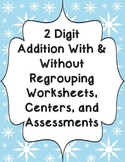 20 Double Digit Addition With & Without Regrouping (Winter