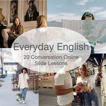 Preview of 20 ESL Conversation Slide Lessons Online English Class | Everyday English