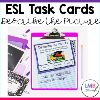 Preview of ESL Newcomer Activities: Task Cards for Vocabulary Development with Real Images