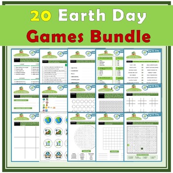 Preview of 20 Earth Day Games Bundle | Party Games for Adults & Kids | Classroom Games |