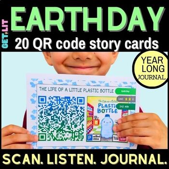 Preview of 20 Earth Day QR code story read-alouds for Listening center | worksheets