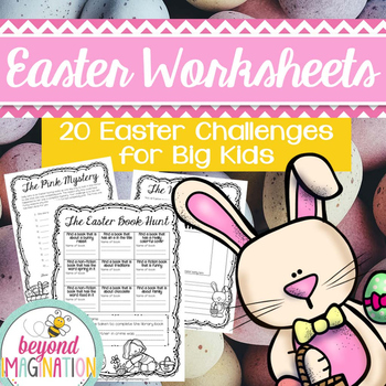 Easter Activities Printable Easter Challenges for Third Fourth and