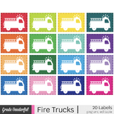 20 Editable Fire Truck Labels