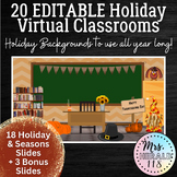 20 Editable Holiday Virtual Classroom Backgrounds for Bitm