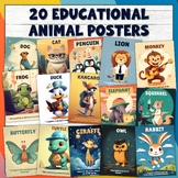 20 Educational Animal Posters bundle - Printable Learning 