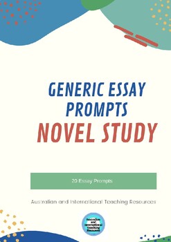 Preview of 20 Essay Prompts for Studying a Novel