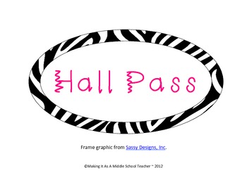 20 FREE Hall Pass Signs ~ Various Designs by Making It Teacher | TpT