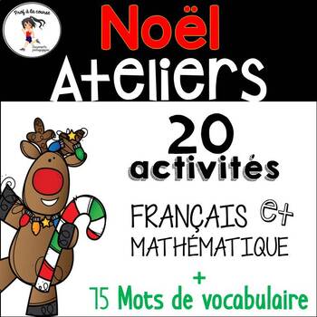 Preview of 20 French Christmas Centers | 20 Ateliers de Noël - Français et Math