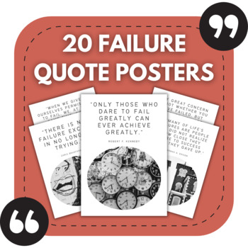 Preview of 20 Failure Bulletin Board Posters | Middle & High School Classroom Decor