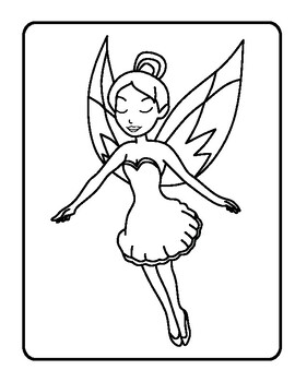 Fairies Coloring Book For Kids Ages 4-8: Standard white paper